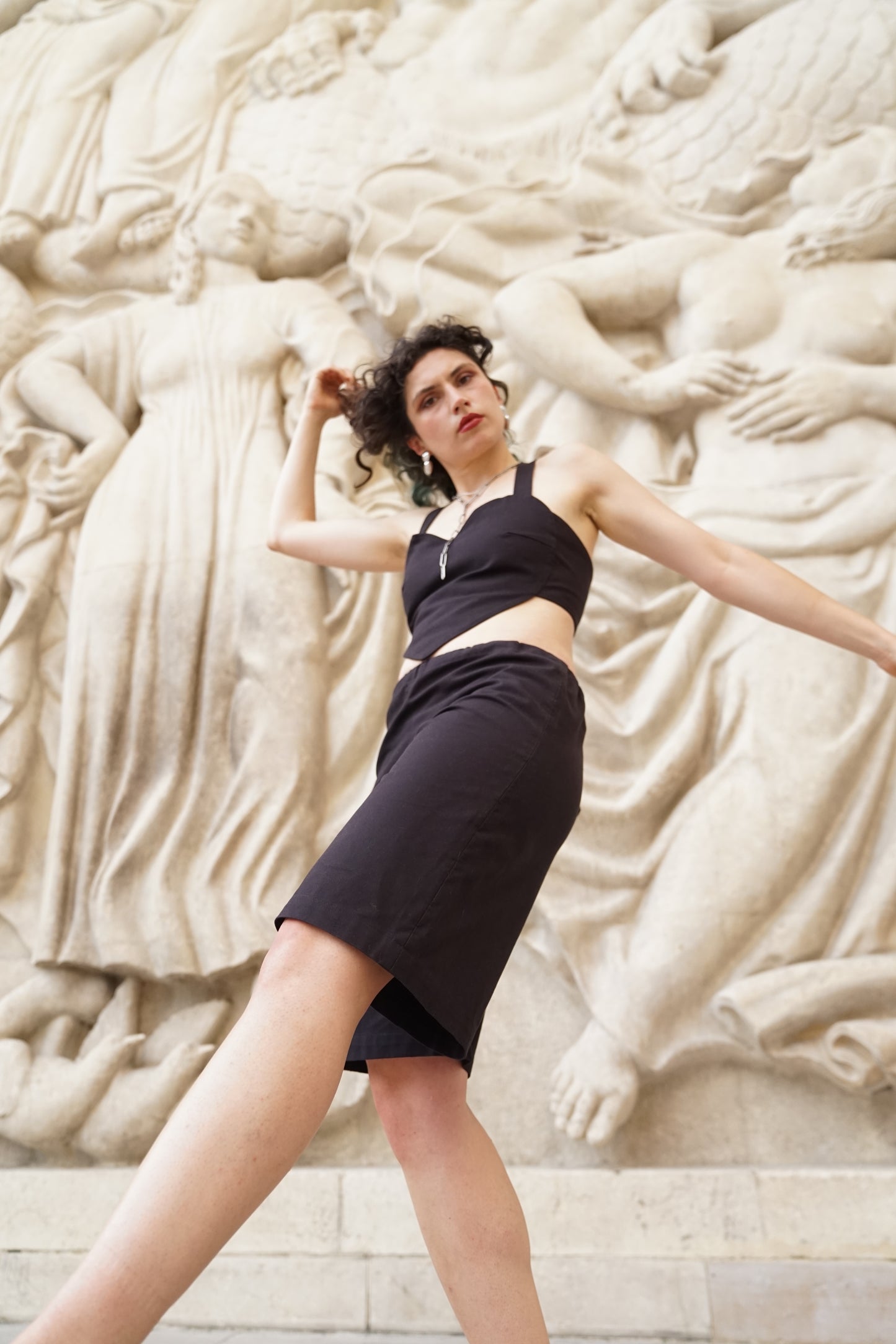 Le short Lou noir en coton bio