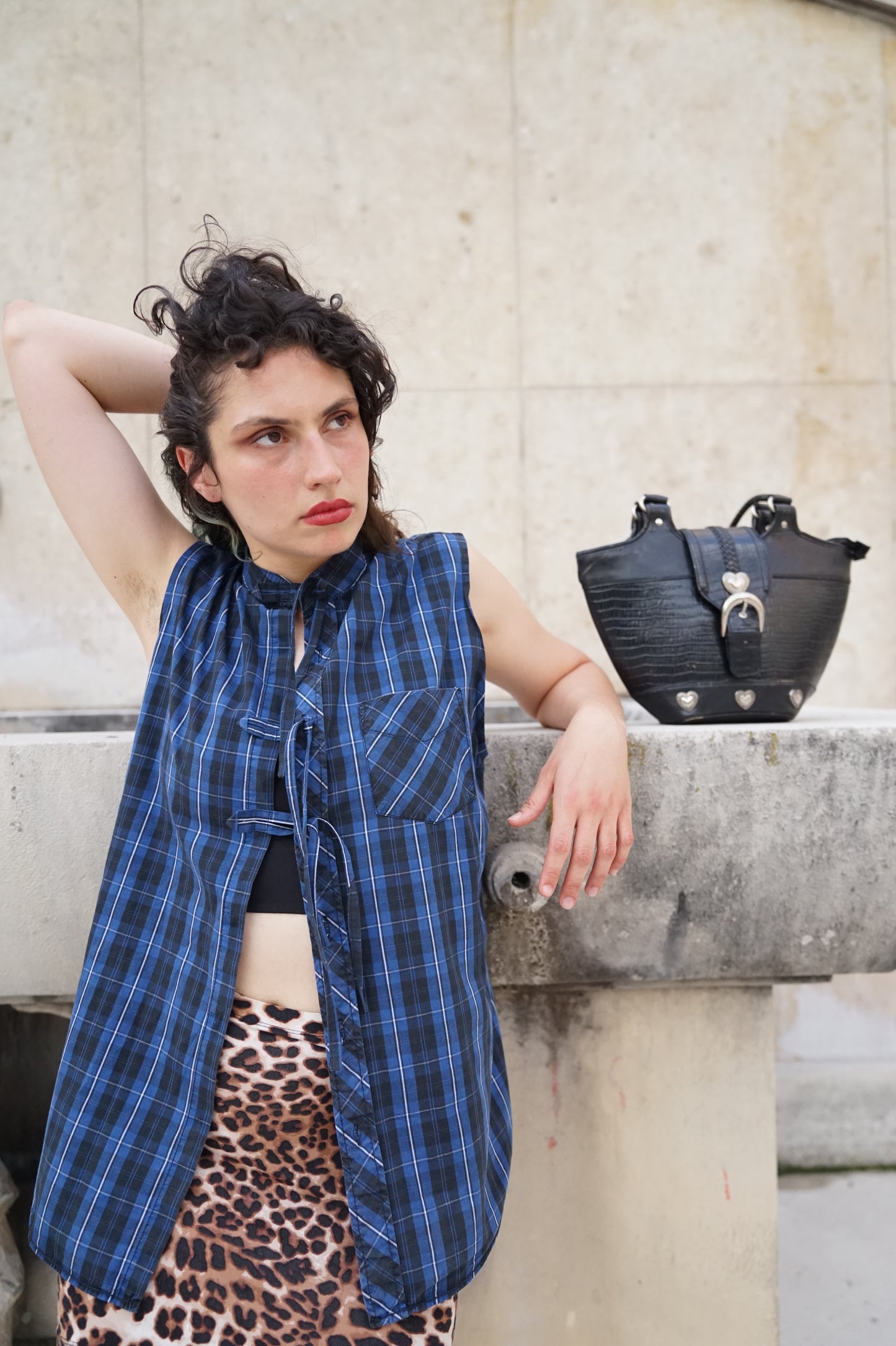La chemise June bleue à carreaux