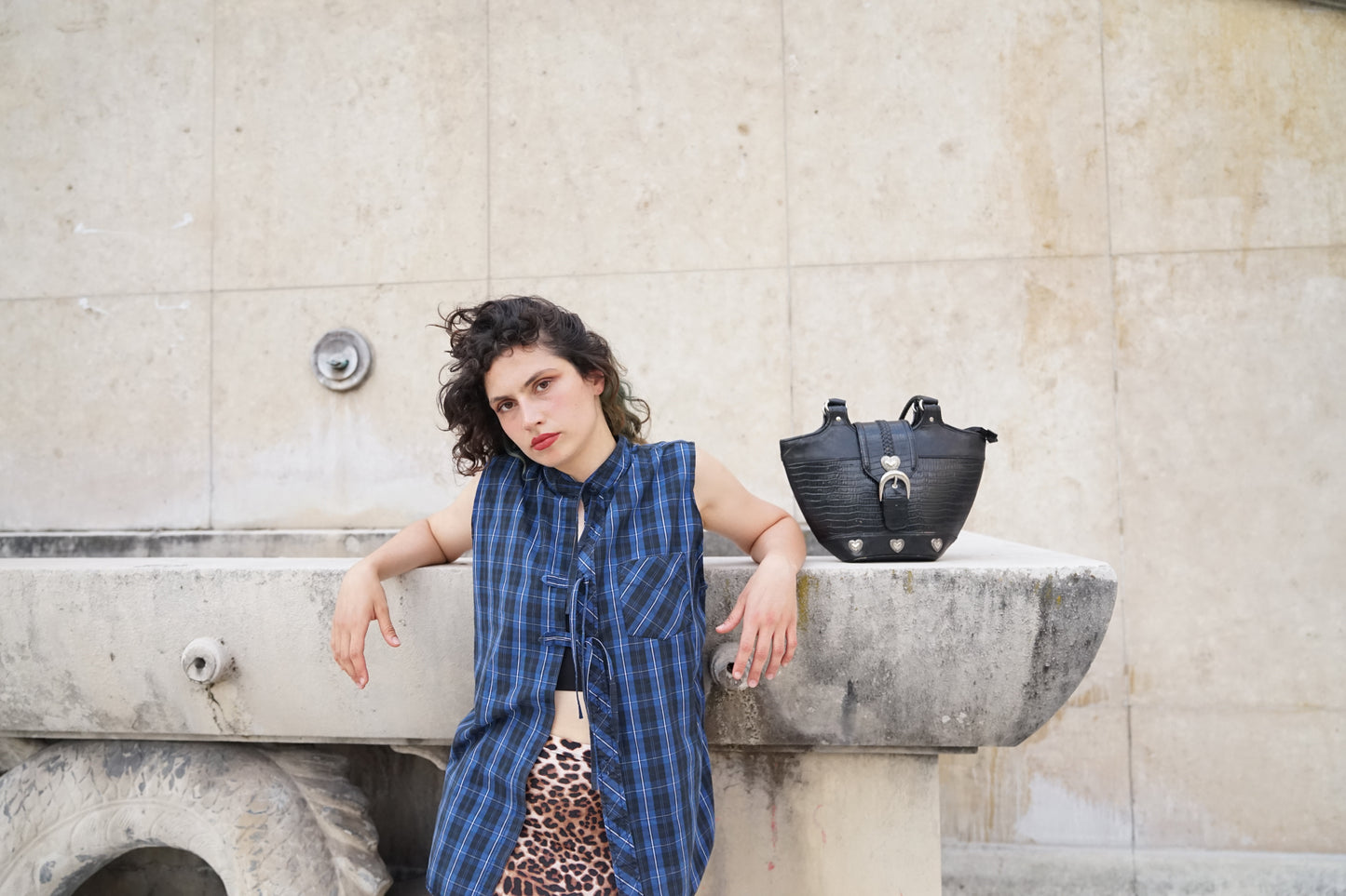 La chemise June bleue à carreaux