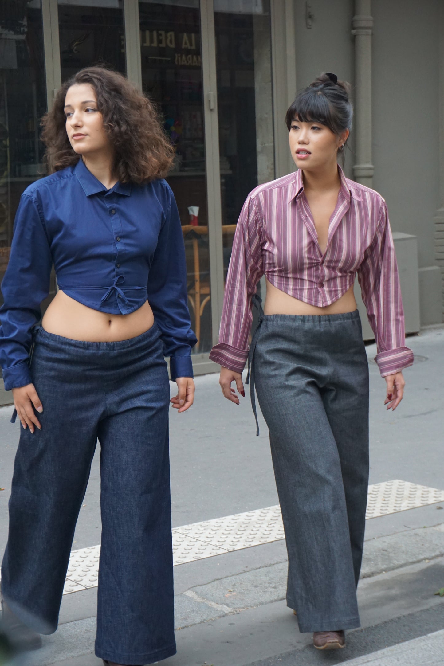 La chemise Ajar prune à rayures
