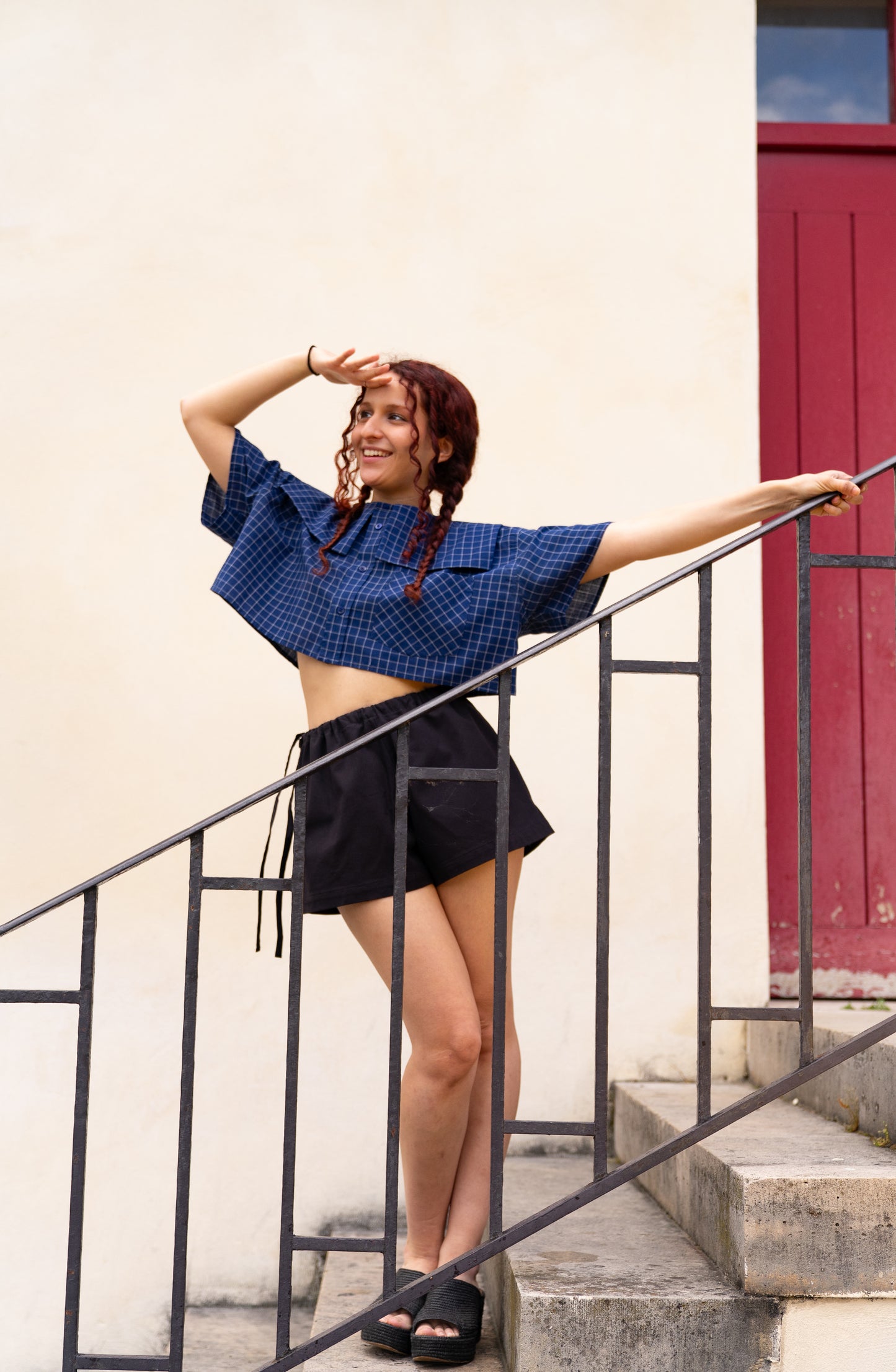 La chemise Dani bleue à carreaux