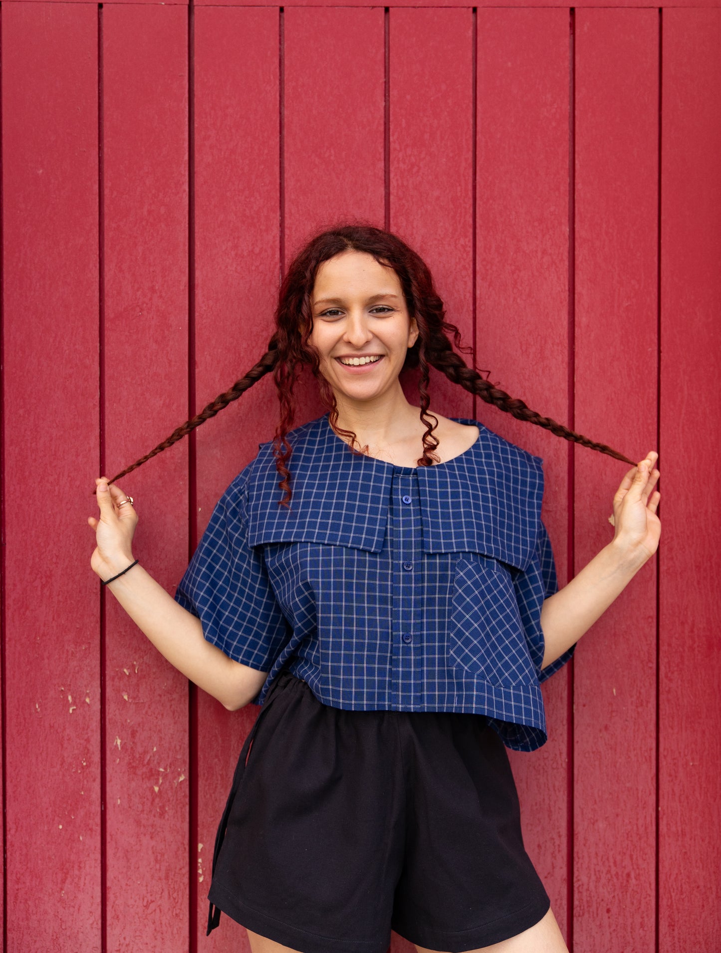 La chemise Dani bleue à carreaux