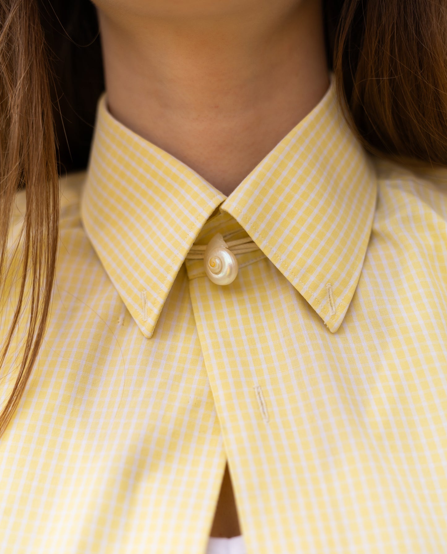 Le chemise May jaune à carreaux