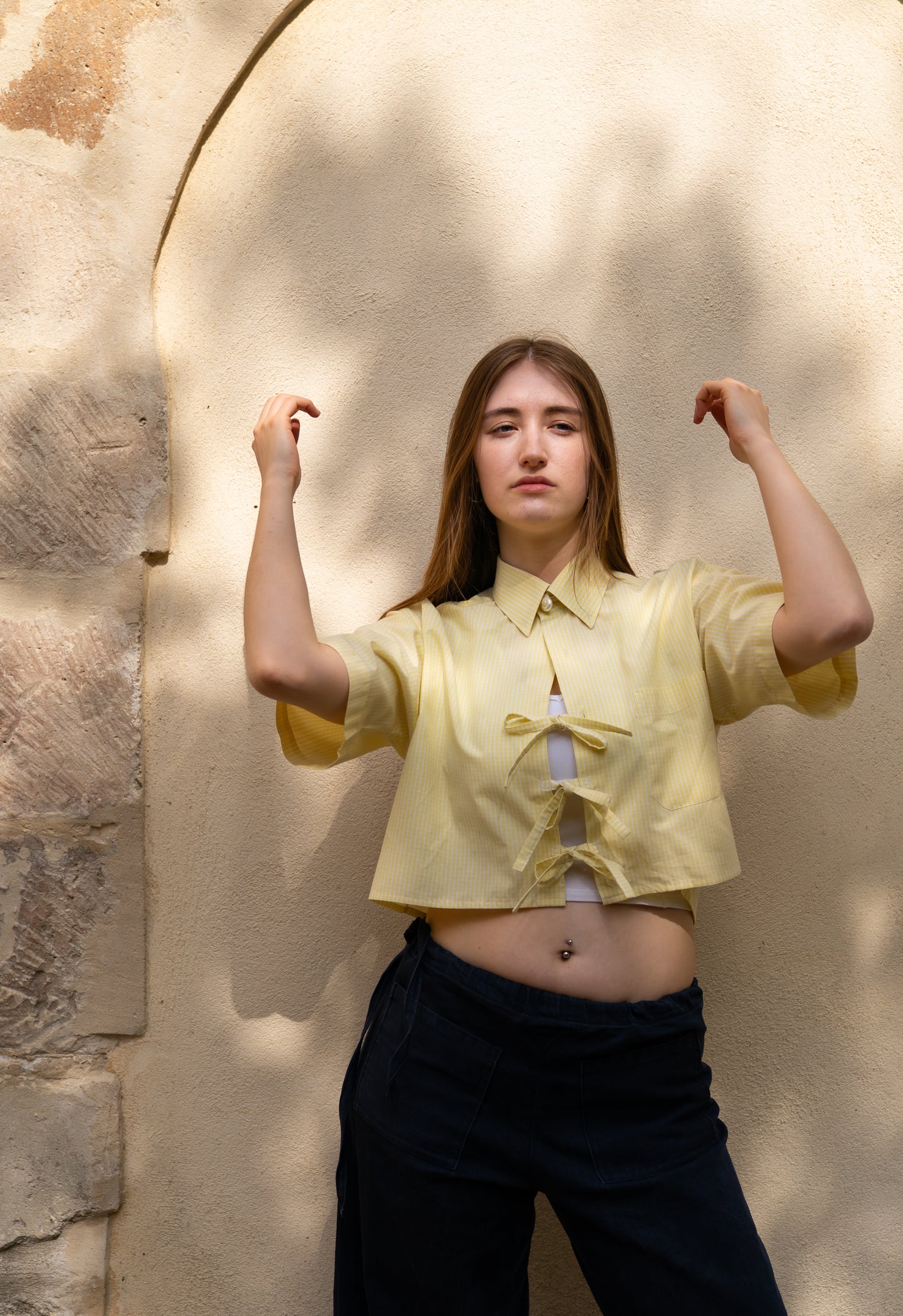 Le chemise May jaune à carreaux