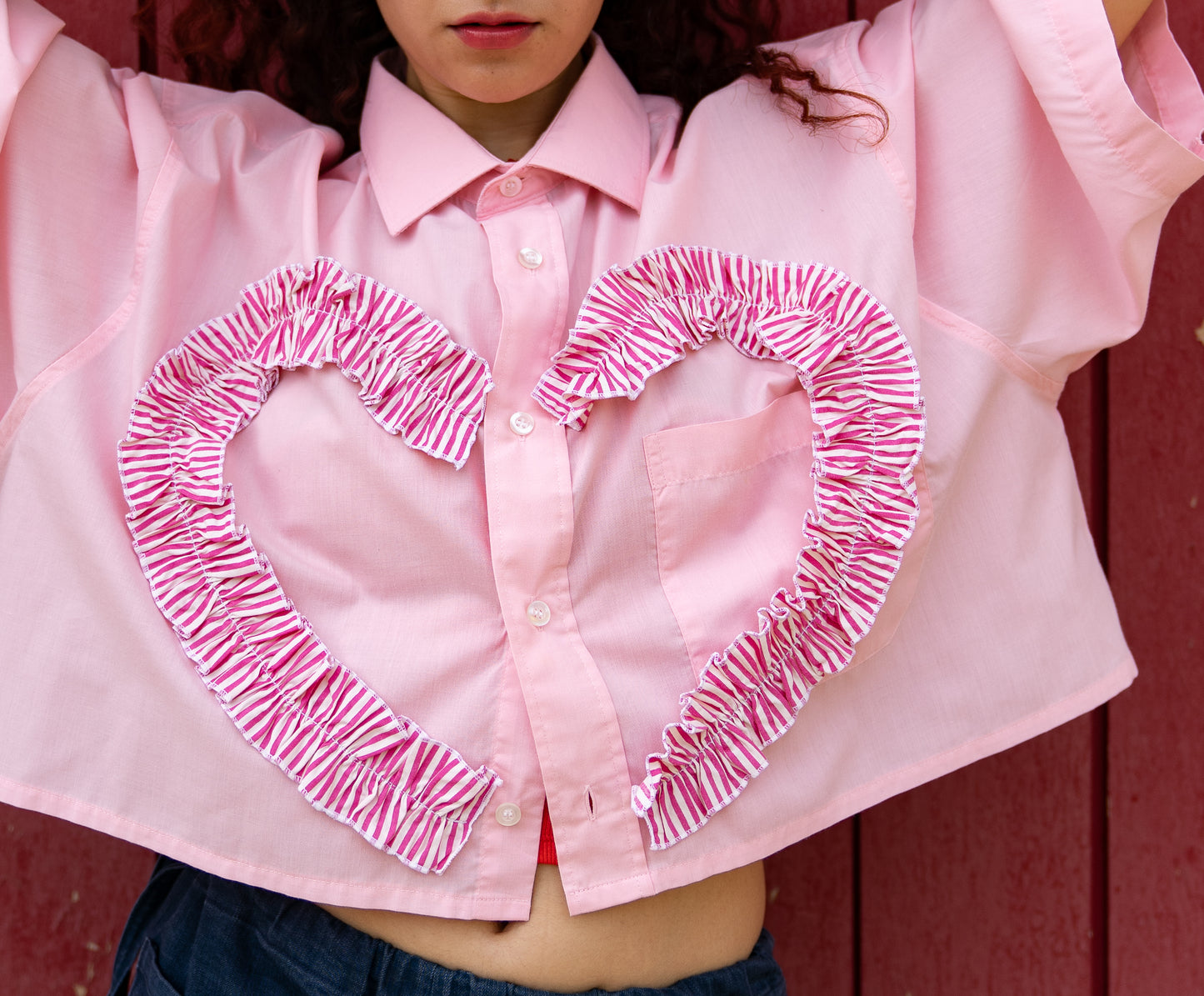 La chemise Habi rose