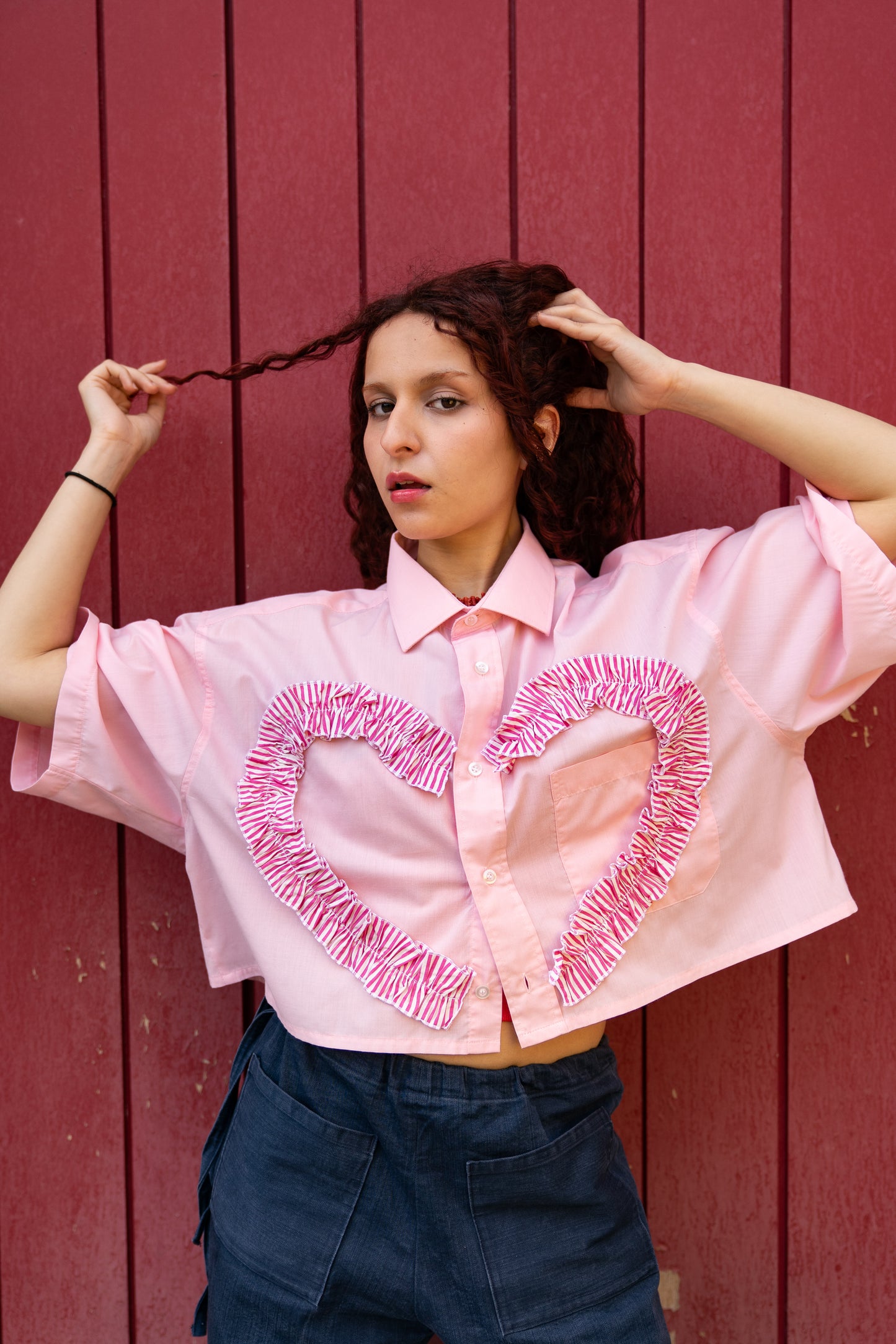 La chemise Habi rose
