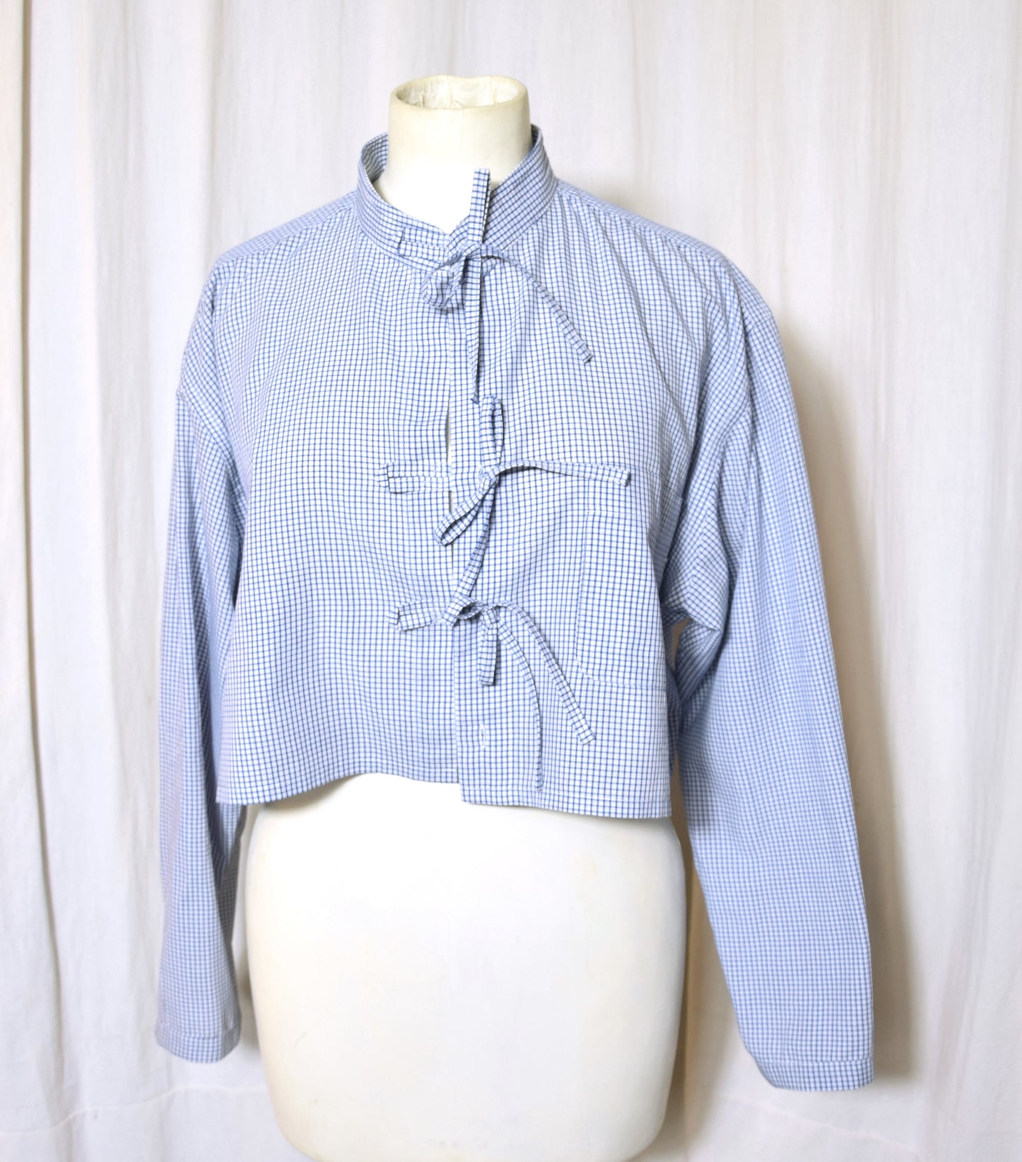 La chemise June vichy bleu et blanc