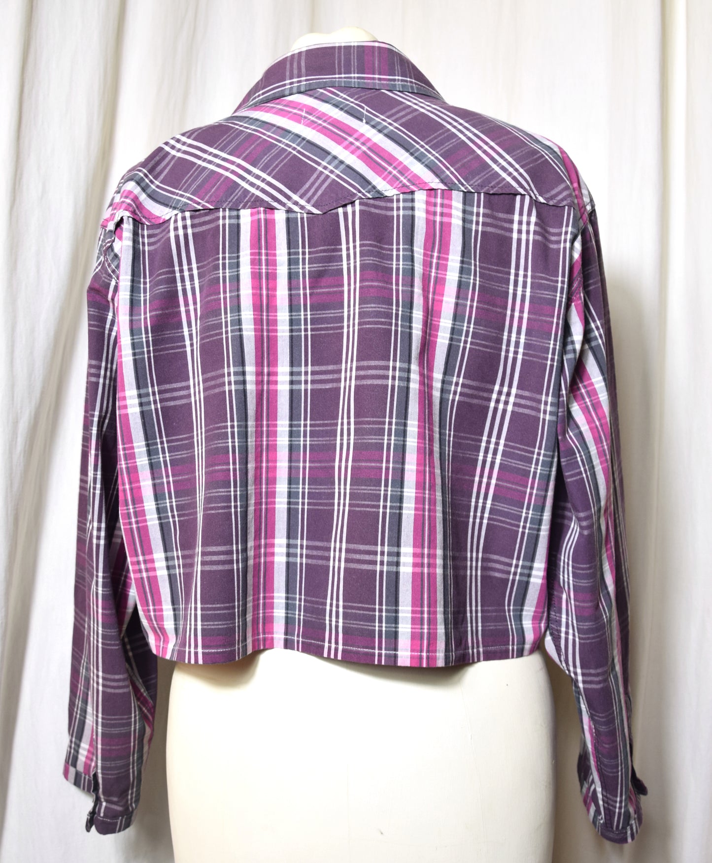 La chemise May à carreaux violette et rose
