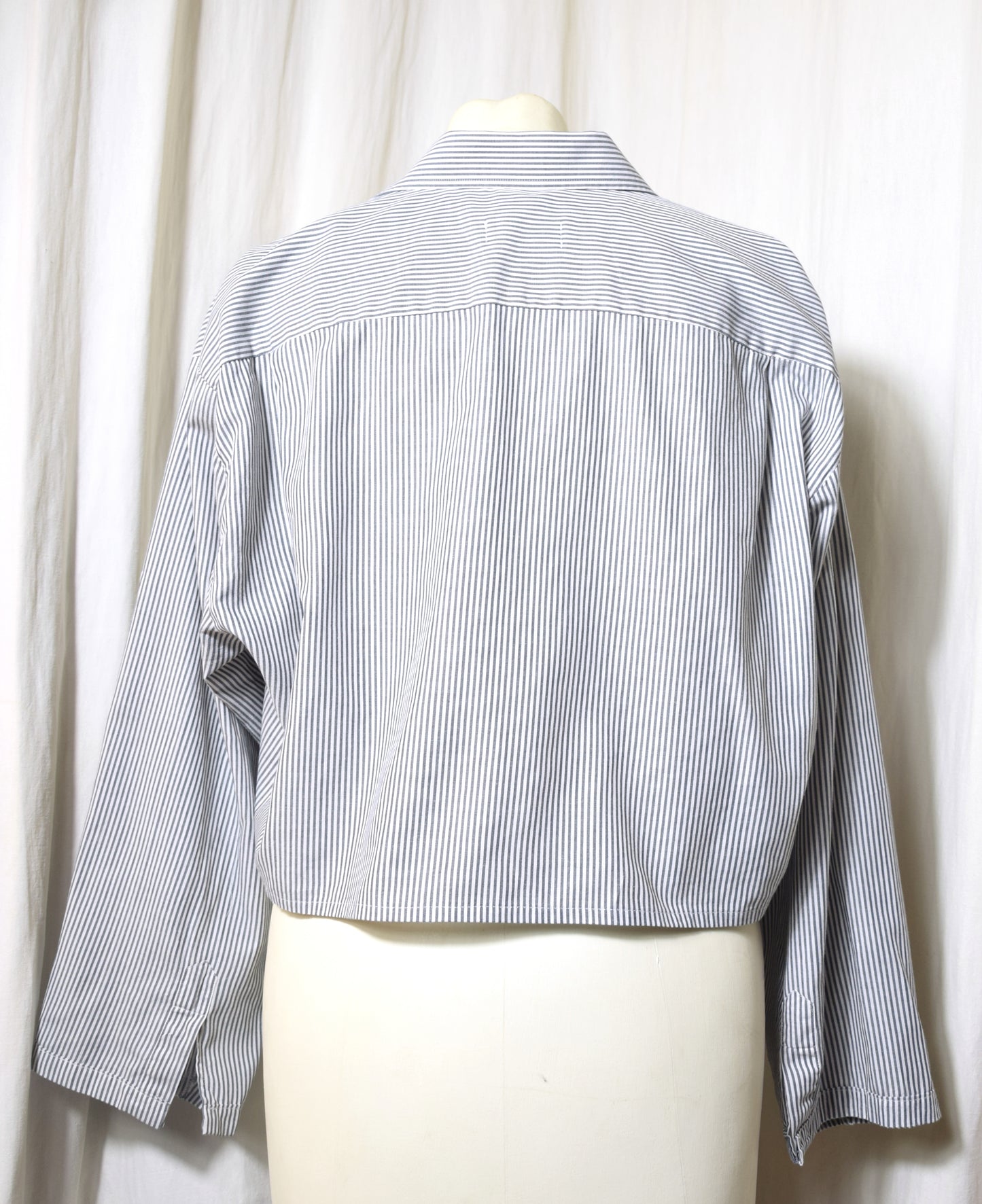 La chemise May à rayures gris/blanc