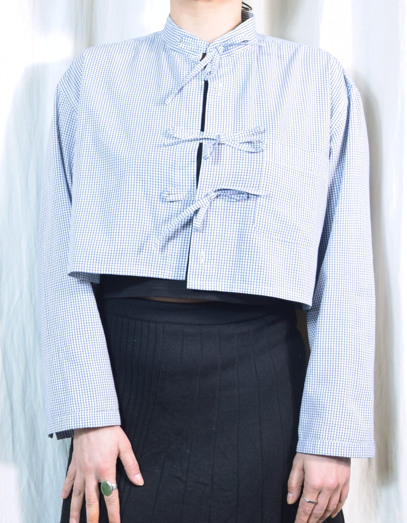 La chemise June vichy bleu et blanc