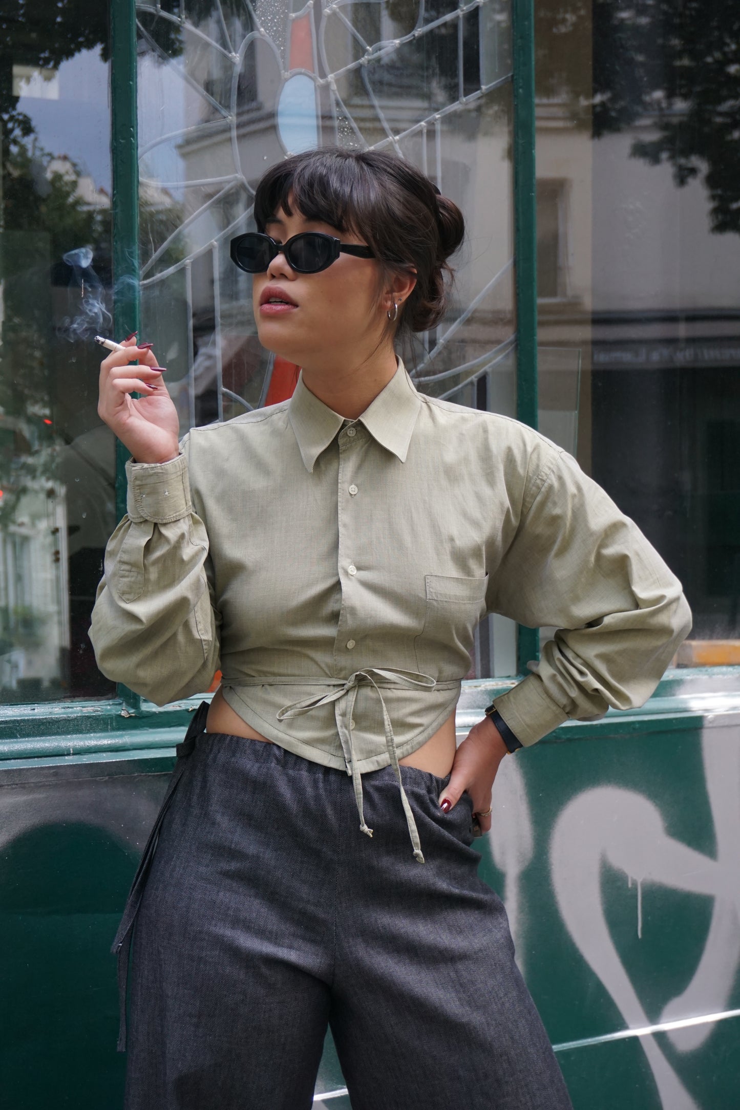 La chemise Ajar vert olive