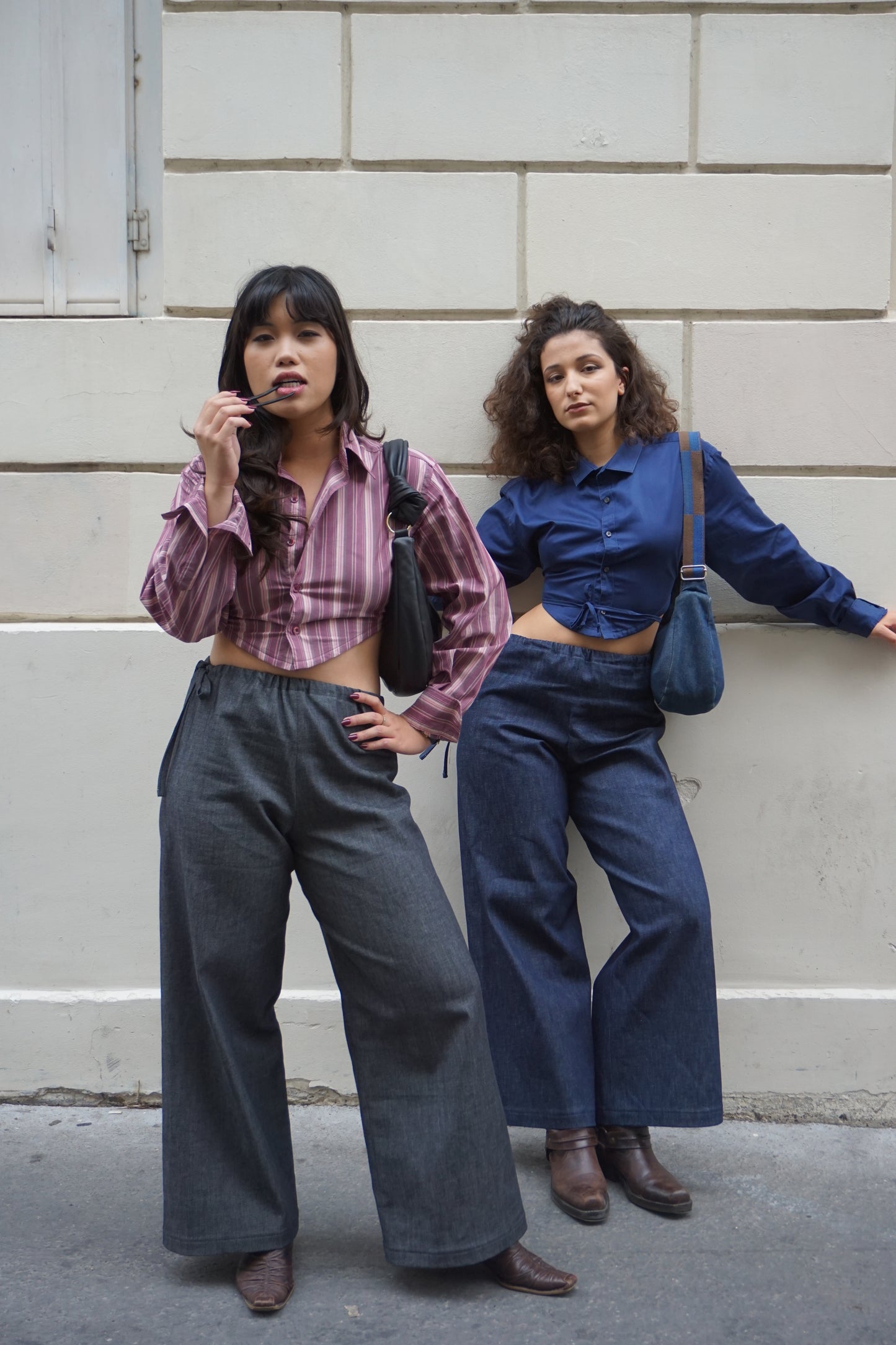La chemise Ajar prune à rayures