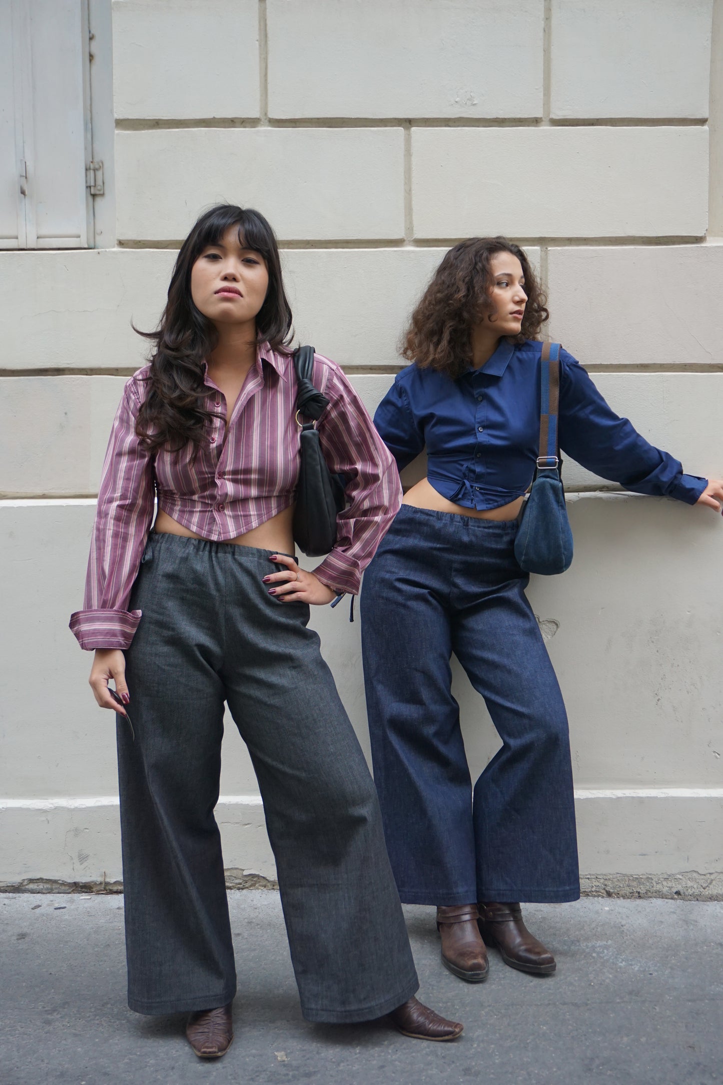 La chemise Ajar prune à rayures
