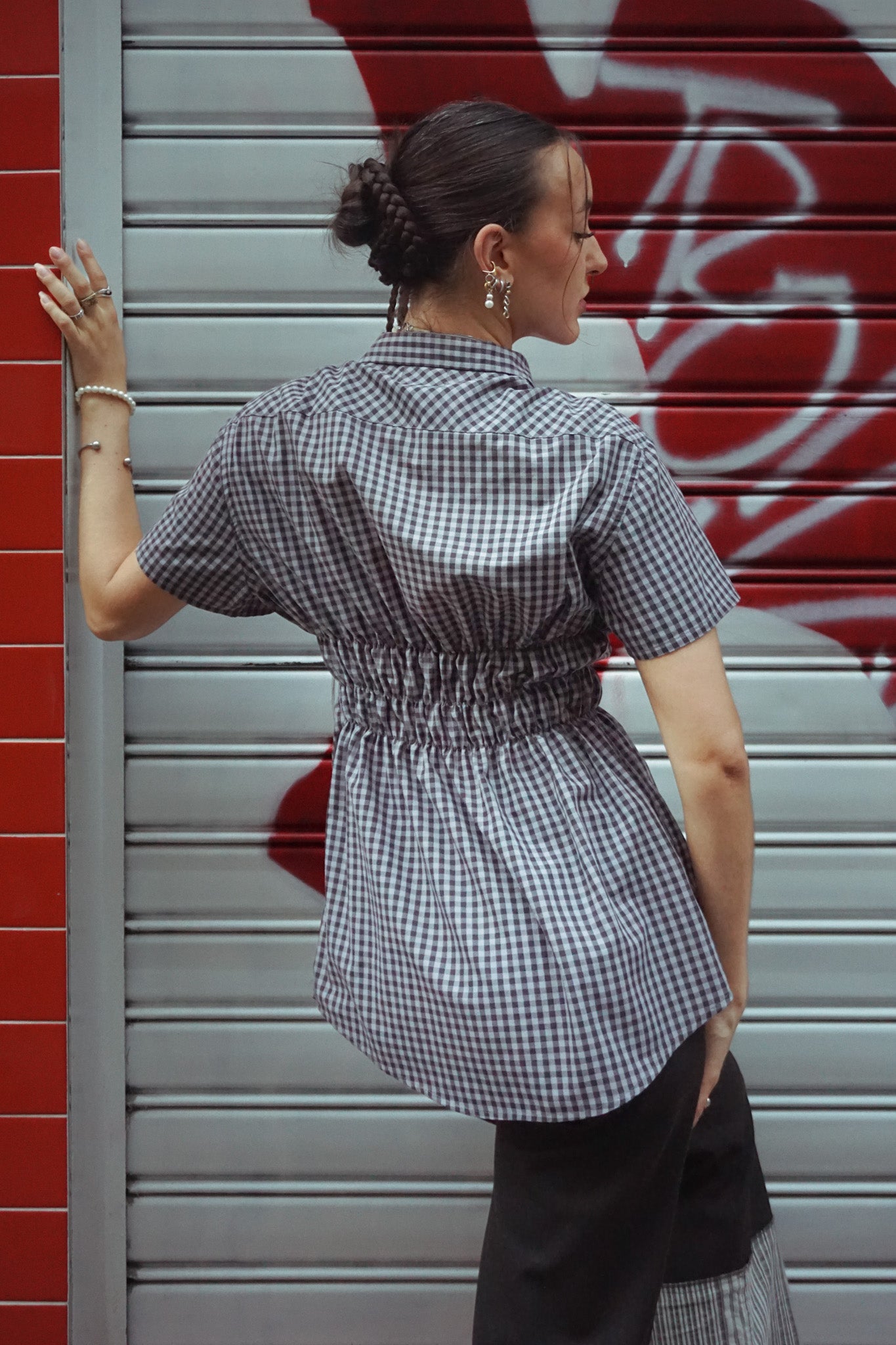 Chemise Romy blanche à carreaux