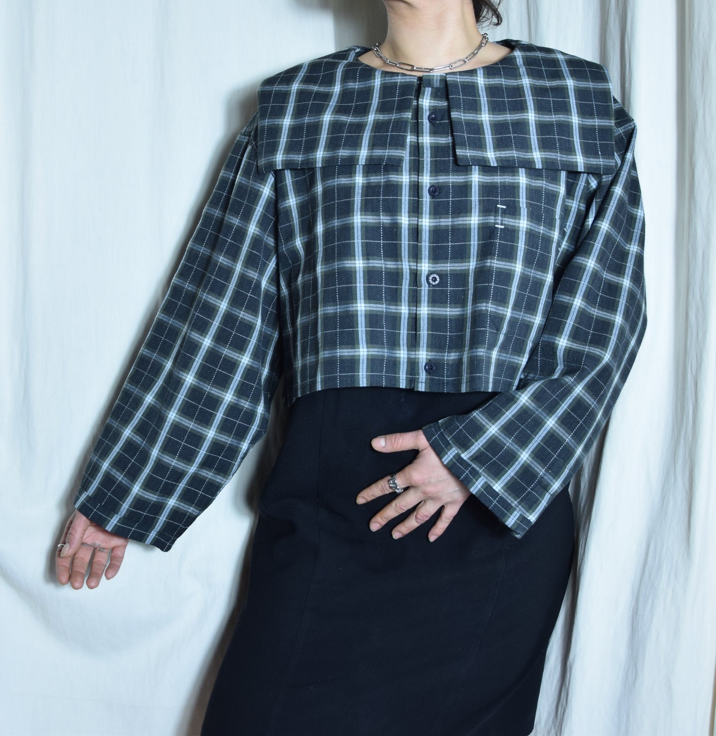 La chemise Dani noire à carreaux