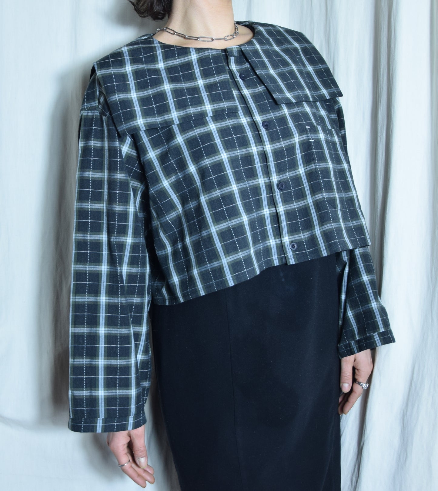 La chemise Dani noire à carreaux