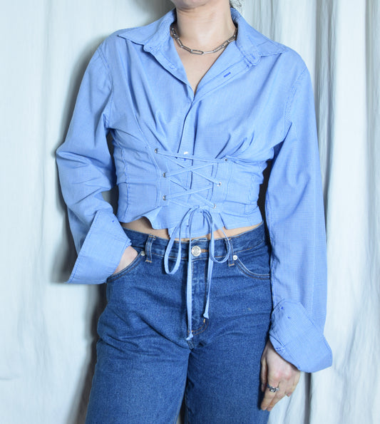 La chemise Joe bleue à carreaux