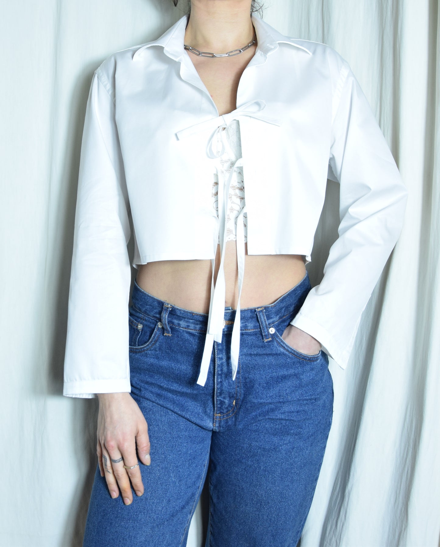 The white checkered May shirt