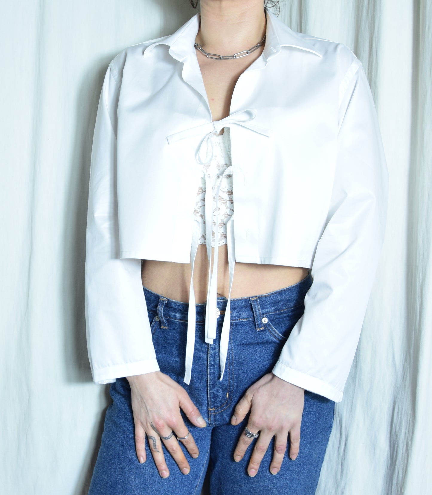 The white checkered May shirt