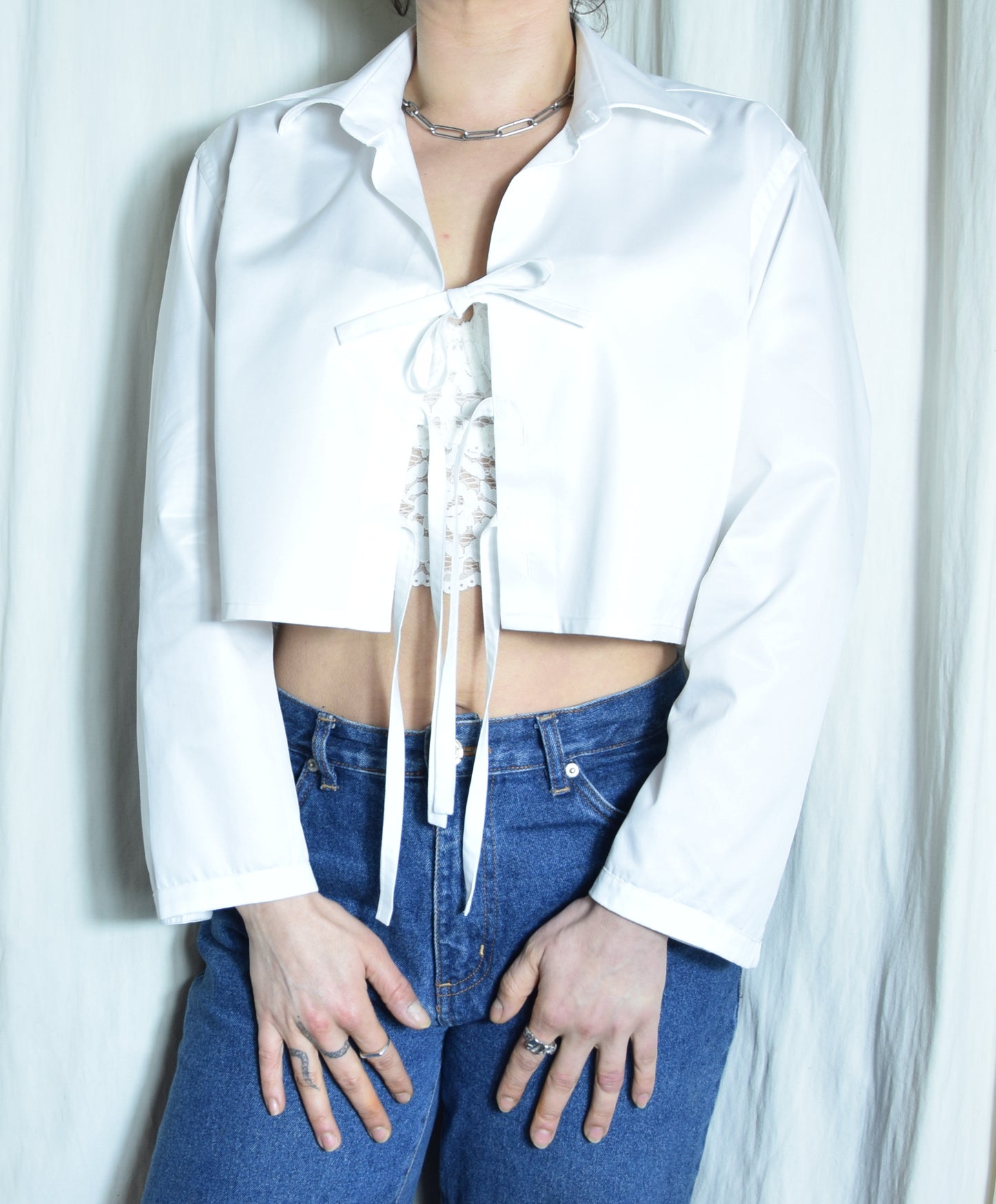 The white checkered May shirt