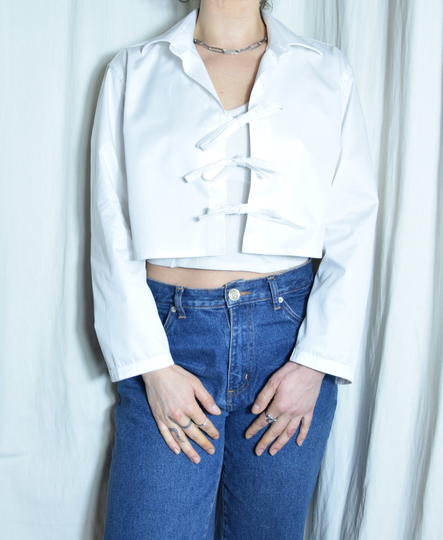 The white checkered May shirt