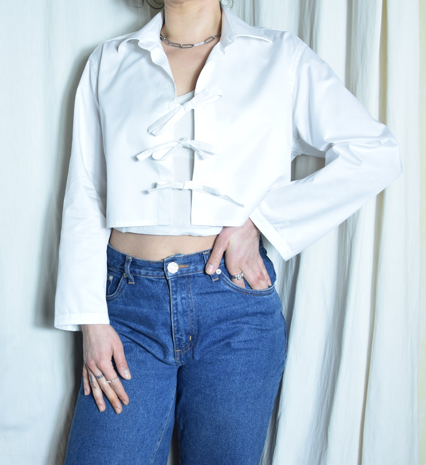 The white checkered May shirt