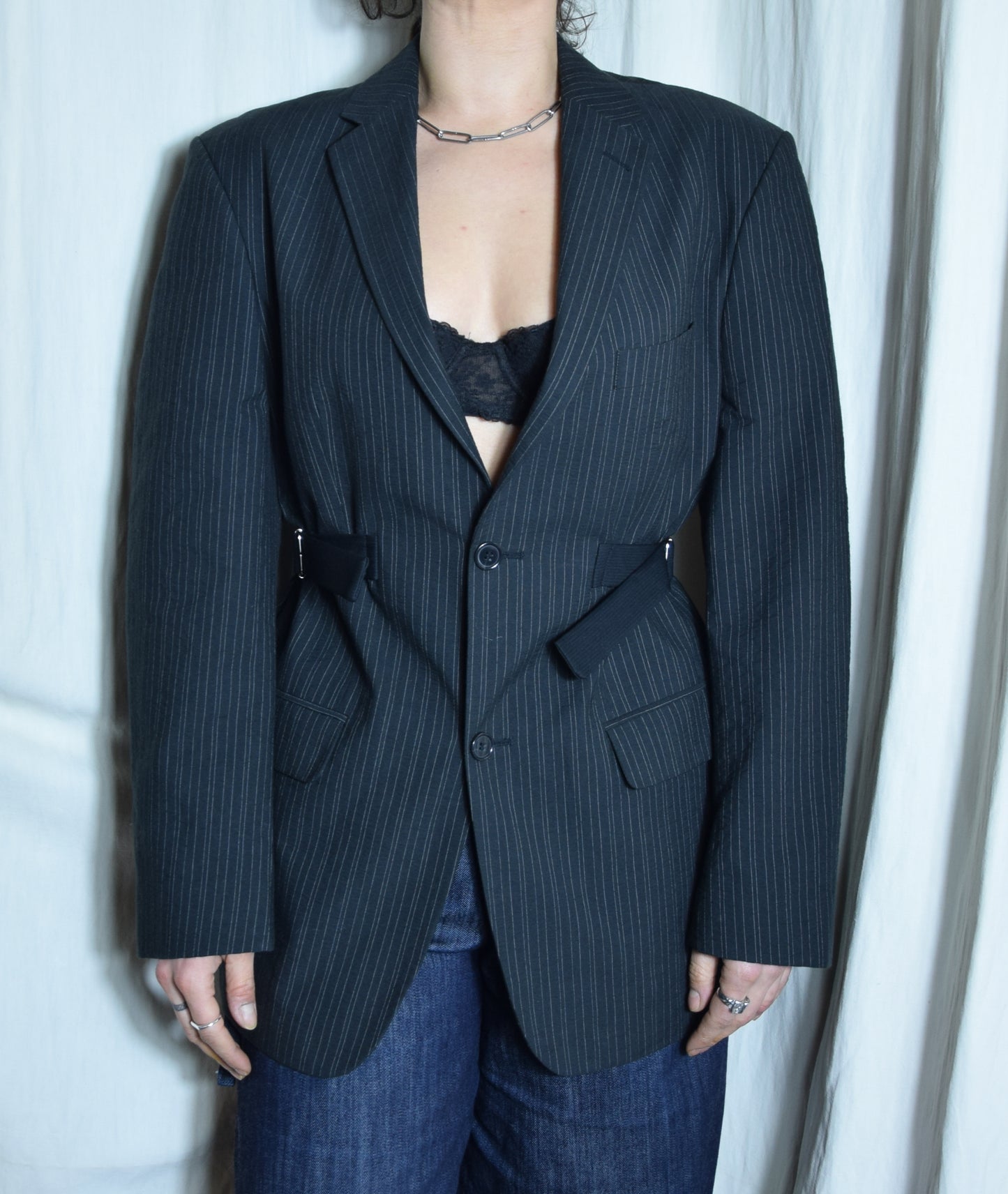 La veste Rim noire à rayures