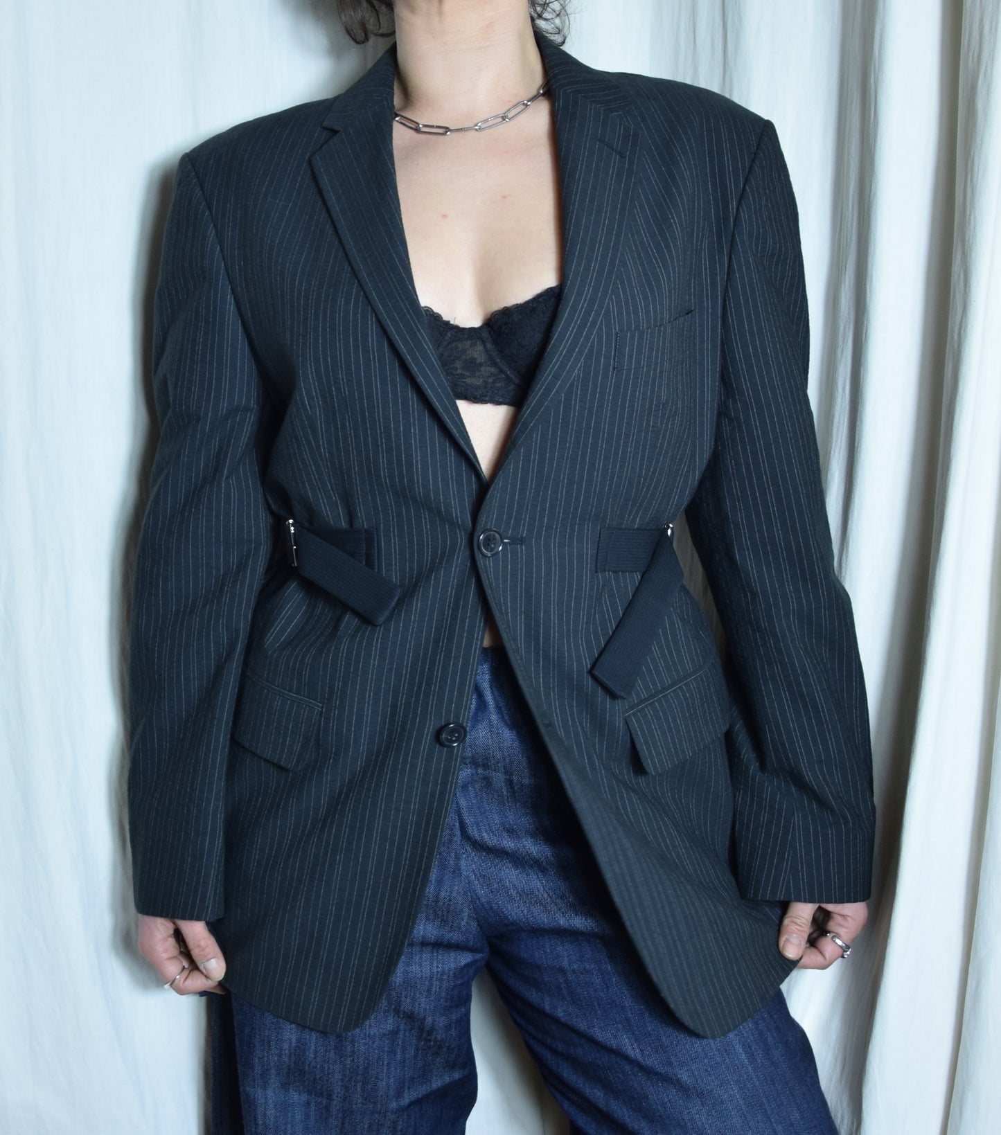 La veste Rim noire à rayures