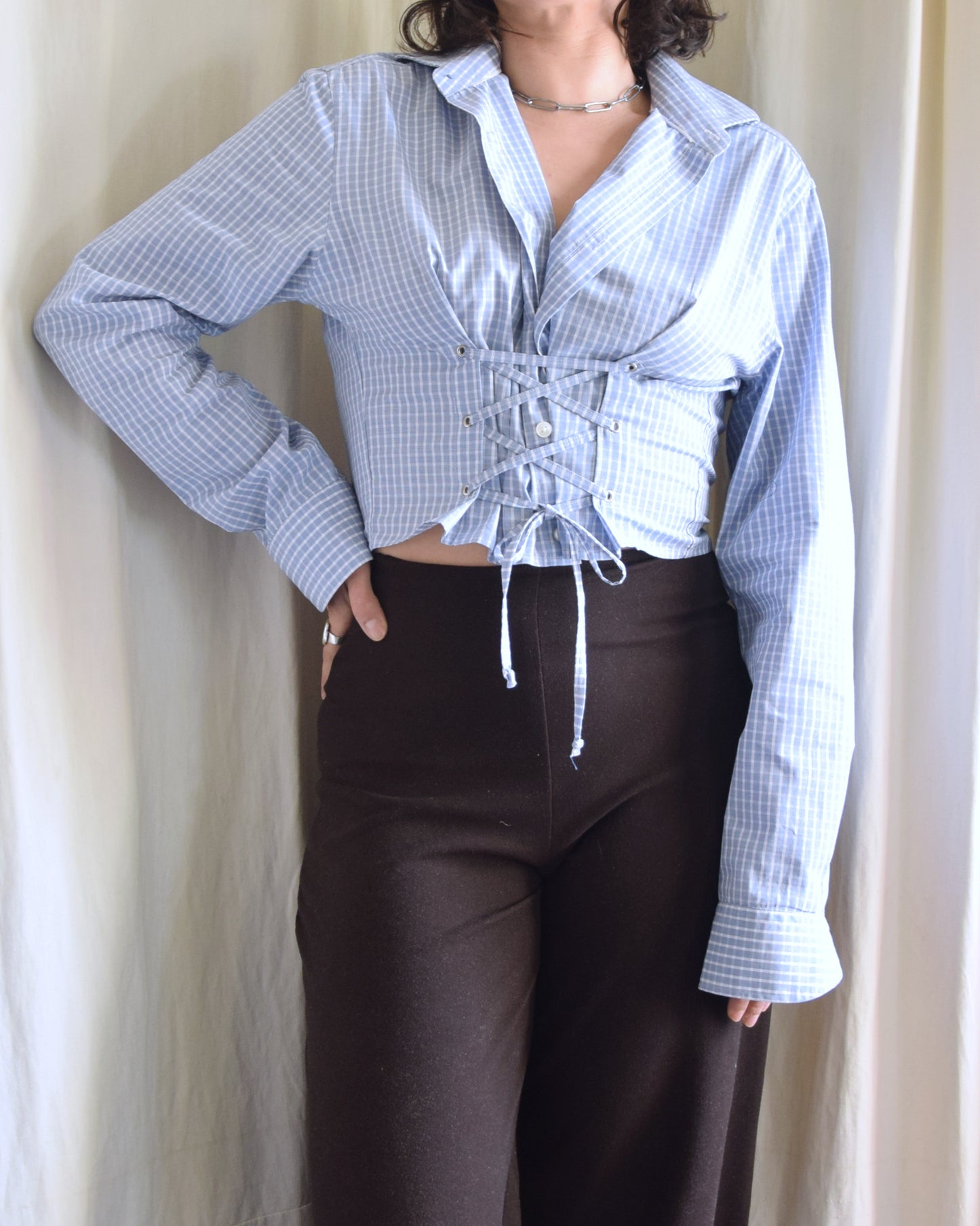 La chemise Joe bleue à carreaux