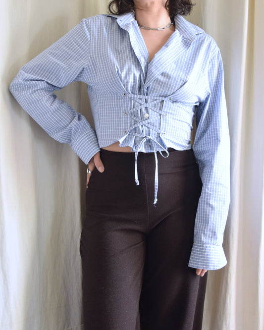 La chemise Joe bleue à carreaux