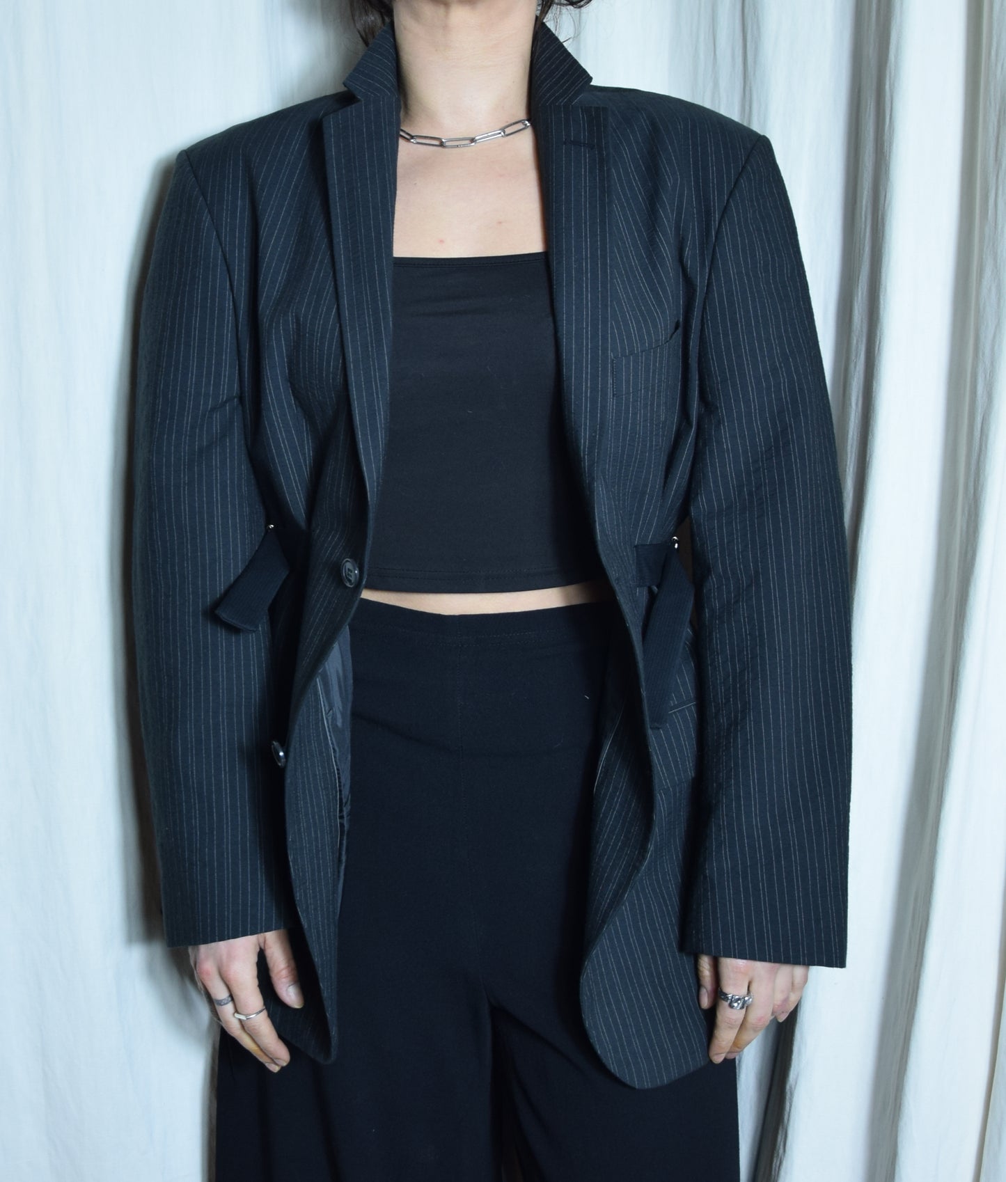 La veste Rim noire à rayures