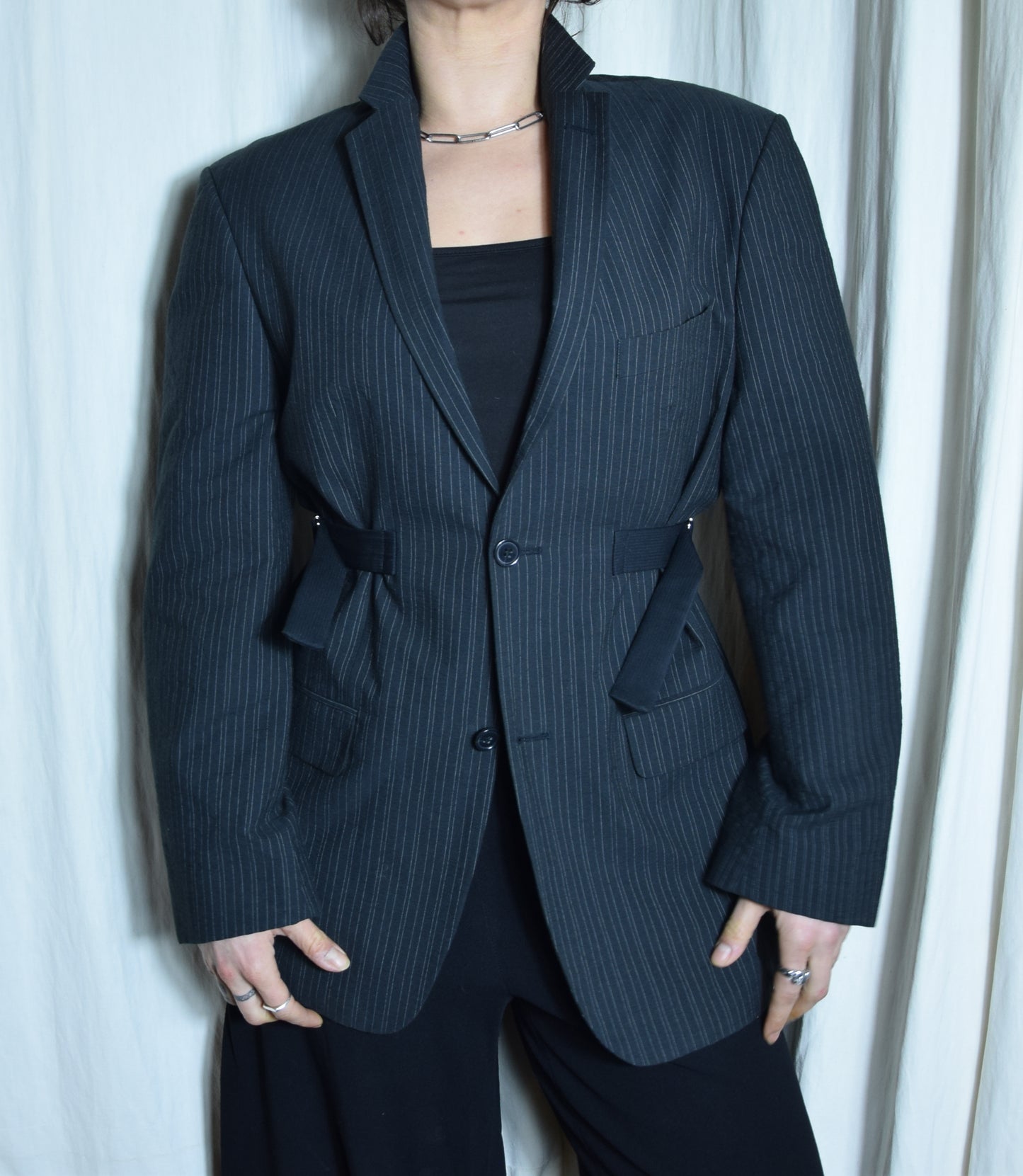 La veste Rim noire à rayures