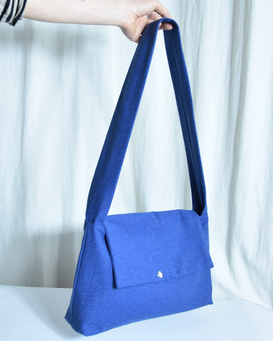 Le sac Oumé en sergé bleu chiné