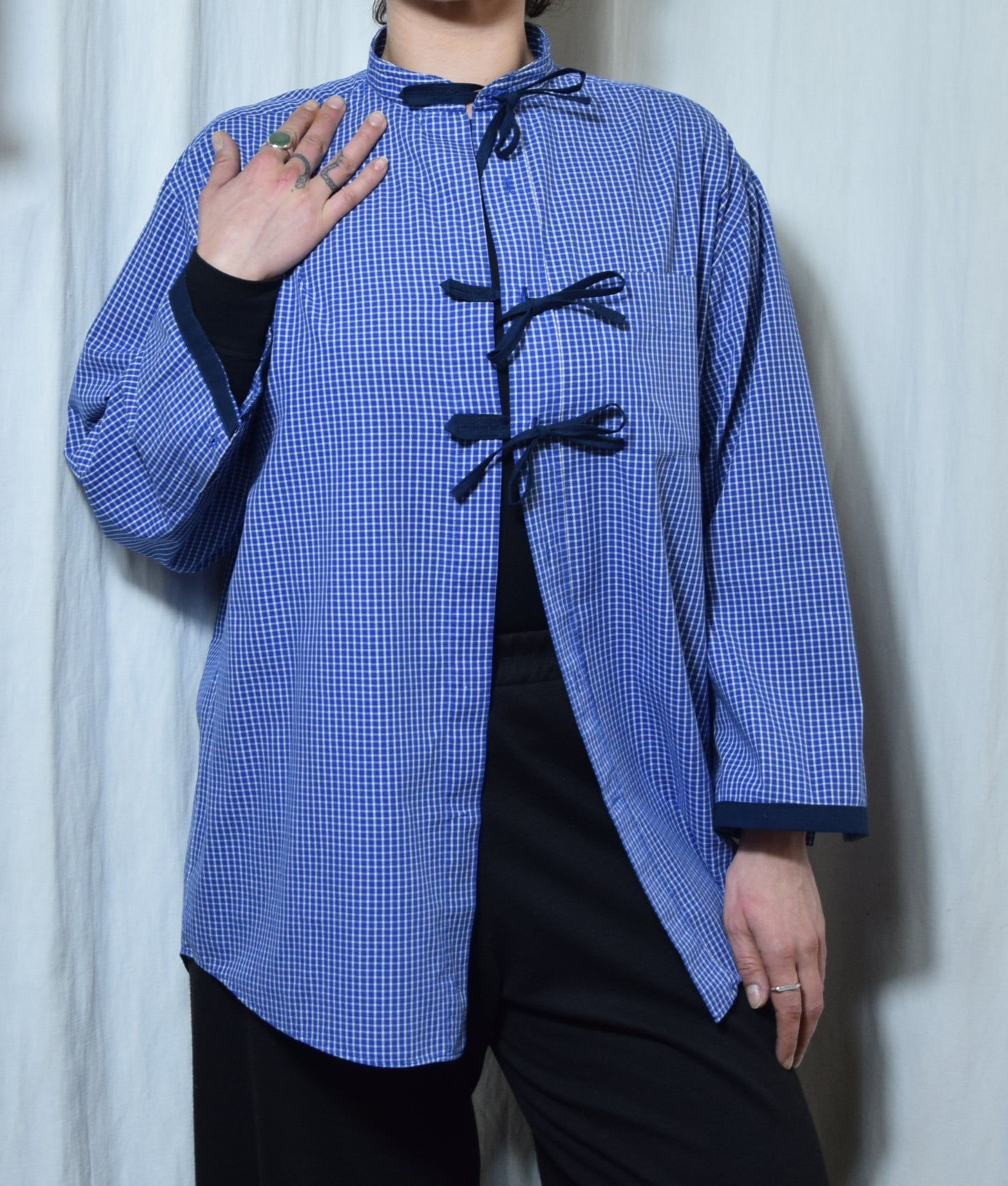 La chemise June bleue à carreaux