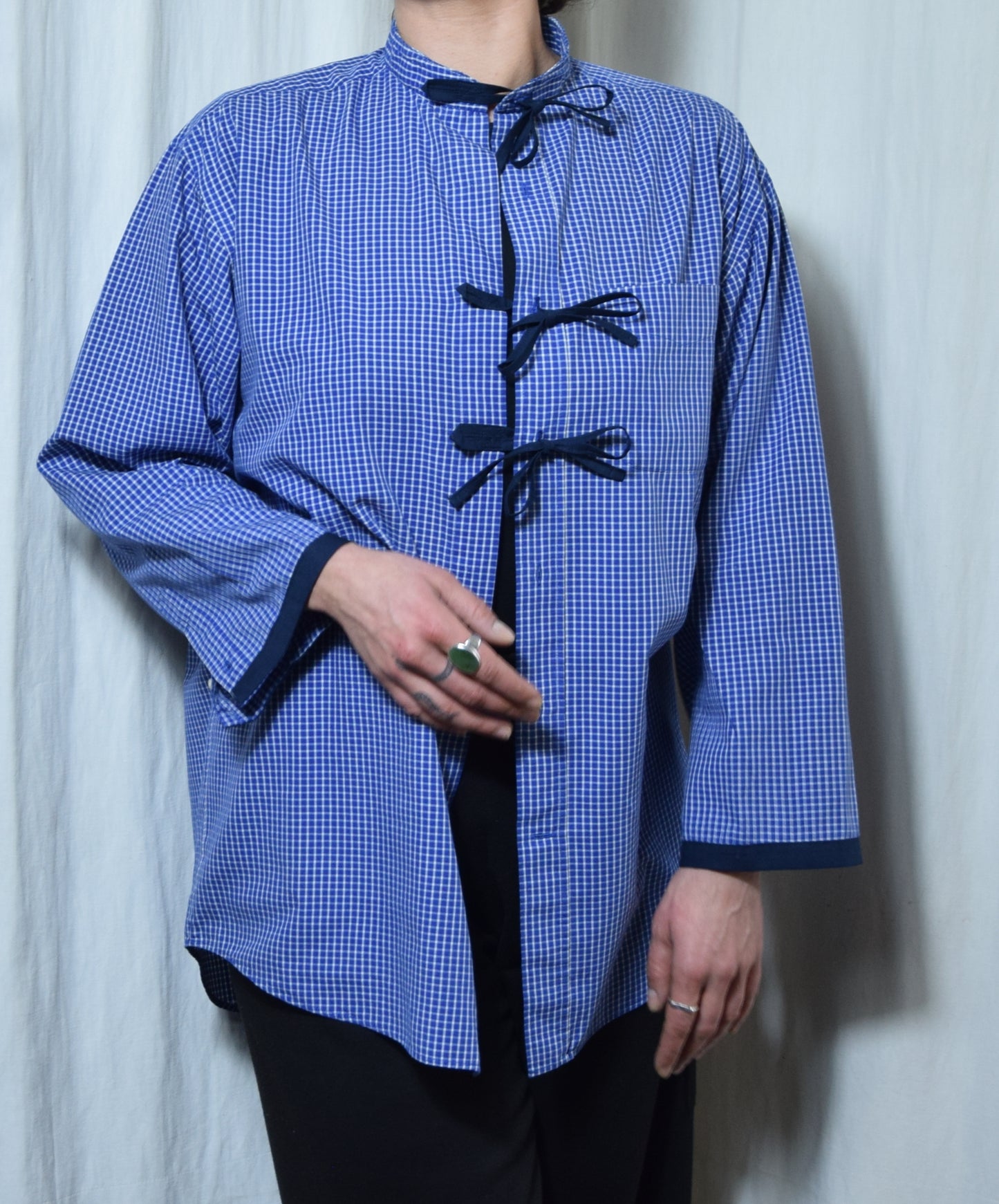 La chemise June bleue à carreaux