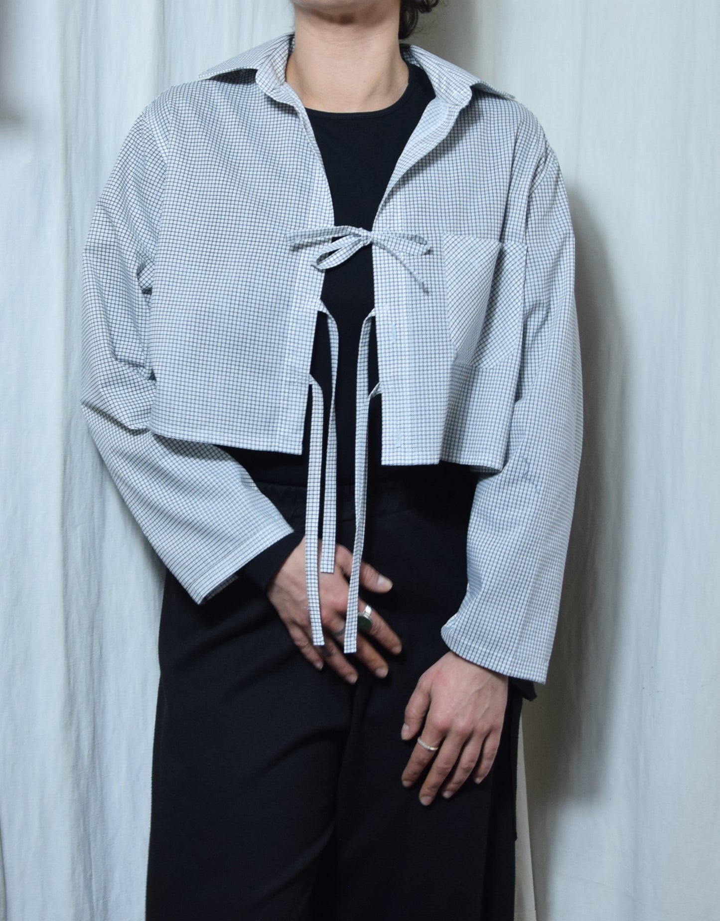 La chemise May blanche à carreaux