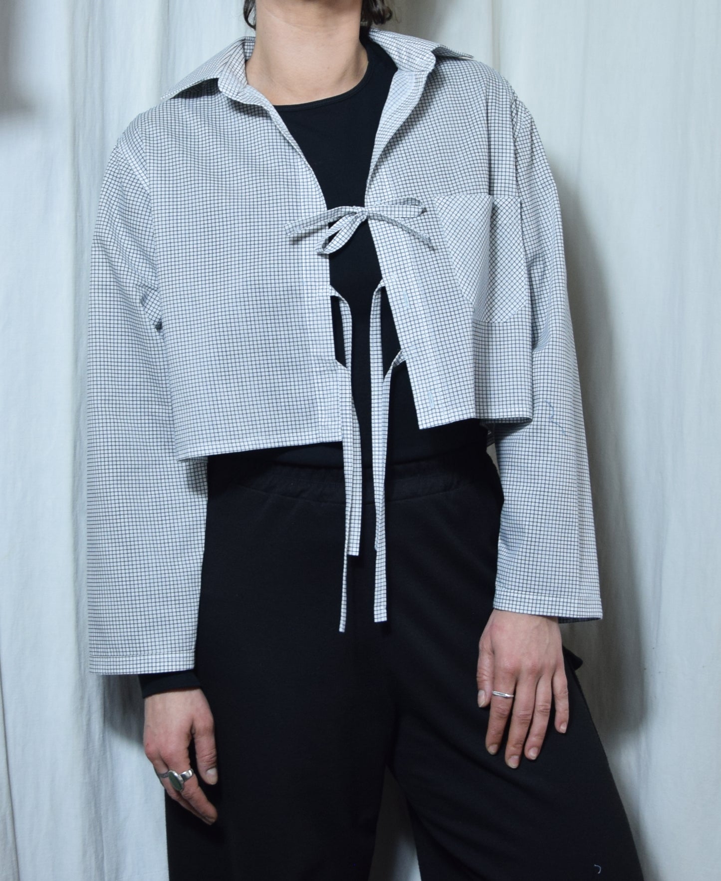 La chemise May blanche à carreaux