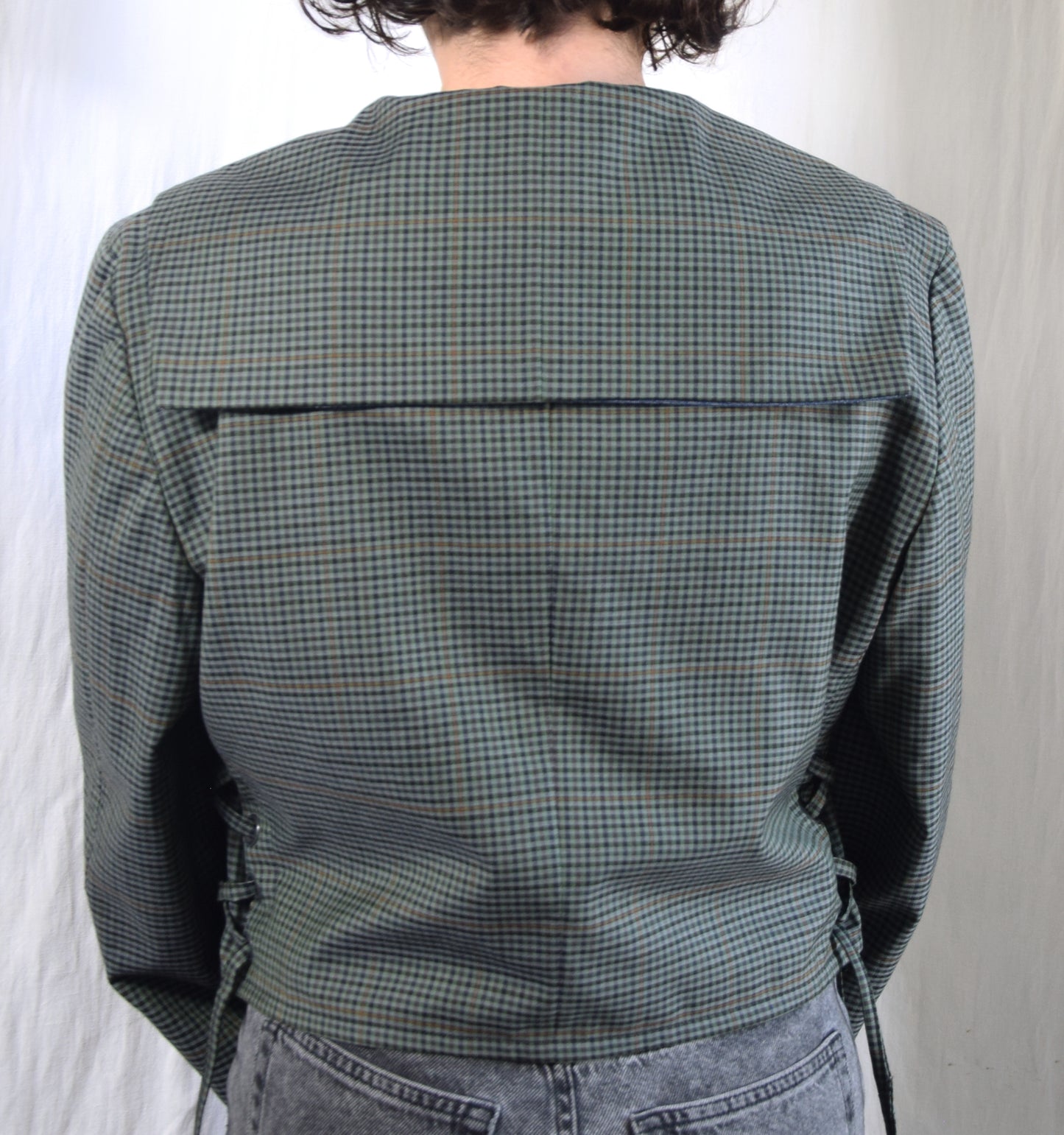 The Dani jacket in checkered green